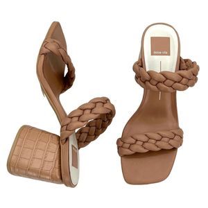 Dolce Vita Natie Cafe Stella Woven Braided Strap Sandals Sz 8.5 - fits like an 8